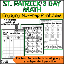 Prepless Kindergarten St. Patrick's Day Math - 15+ Activities