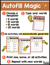 Editable Thanksgiving Word Work