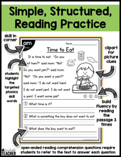 All-in-One Reading Passages - Short Vowel Word Families