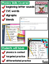 Christmas Phonics Bundle- NO PREP