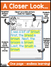 Phonics Based Writing - Blends and Digraphs
