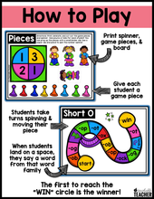 Phonics Word Family Slide Game - Short Vowel Edition