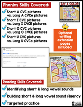 Say and Color - Short VS Long Vowels - CVC and CVCe Words