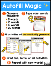 Editable Holiday Word Work- The BUNDLE