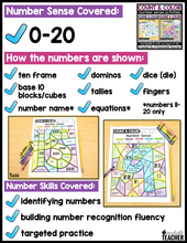 Count and Color- The Bundle- Numbers 0-20