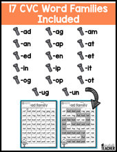 Word Family Mazes - CVC Edition
