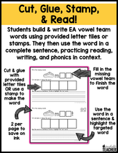 Vowel Team EA Activity Book