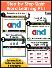 Digital High Frequency Word Lessons- SET #1