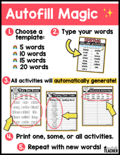 Spring Spelling Activities - EDITABLE