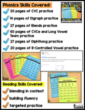 1 Page Wonders for Building Word Fluency - The BUNDLE