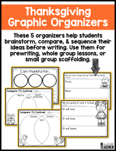 Thanksgiving Writing Activities