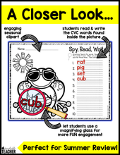 I Spy CVC Words - Summer Edition
