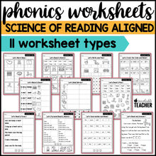 Long Vowel Teams - EA/EE Phonics Worksheets - The Science of Reading