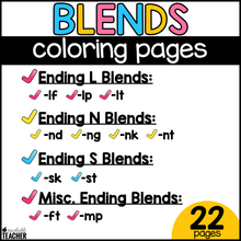 Ending Blends Coloring Pages