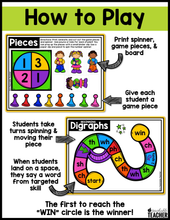 Phonics Word Family Slide Game - Blends and Digraphs