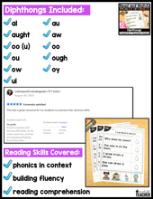 Read and Match Phonics Sentences - Diphthongs