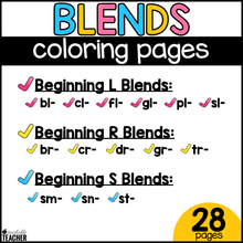 Beginning Blends Coloring Pages