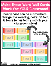 EDITABLE Word Wall