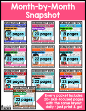 Kindergarten Independent Work - The All Year BUNDLE