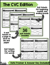 Phonics Exit Tickets - The CVC Edition
