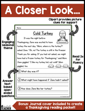 Thanksgiving Reading Comprehension