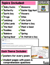 Read Rhyme Remember - Spring Reading Comprehension
