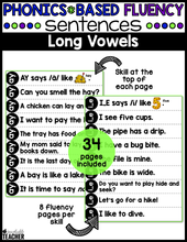 Phonics Based Fluency Sentences - Long Vowels