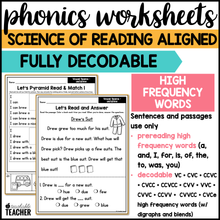 Long Vowel Teams - UE/UI/EW Phonics Worksheets - The Science of Reading