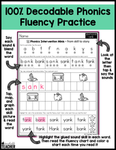 Glued Sounds - Worksheets for Reading Intervention