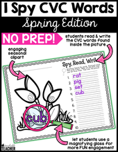 I Spy CVC Words - Spring Edition