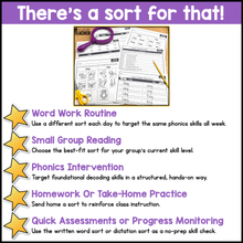 Glued Sounds Word Sorts | Phonics & Decodable Intervention Activities for K-2