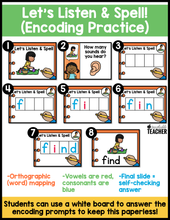 Digital Phonics Glued Sound Words Google Slides for Decoding and Encoding SOR