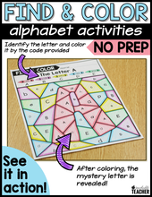 Color by Letter - Letter Recognition Activities A-Z