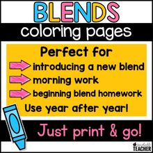 Beginning Blends Coloring Pages