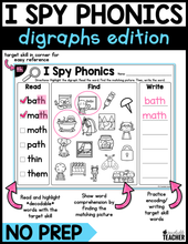 I Spy Phonics: Read & Write Words with Digraphs