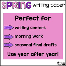 Spring Theme Writing Paper