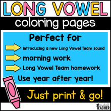 Long Vowel Teams Coloring Pages