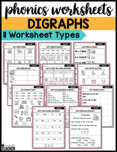 Digraphs Phonics Worksheets - The Science of Reading