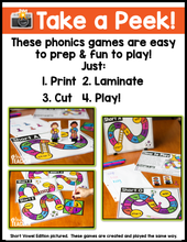 Phonics Word Family Slide Game - Blends and Digraphs