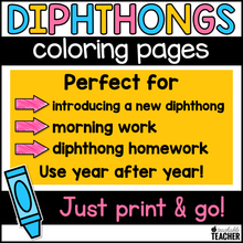 Diphthong Coloring Pages