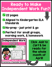 Kindergarten Independent Work - April