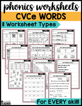 CVCe Words Phonics Worksheets - The Science of Reading
