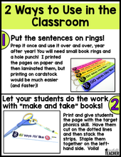 Phonics Based Fluency Sentences - Blends, Digraphs, and Trigraphs