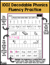 Blends - Words with Blends Worksheets Reading Intervention