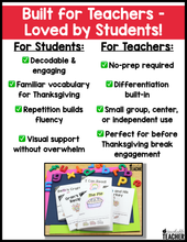 Thanksgiving Decodable Readers
