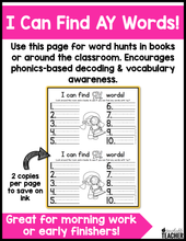 Vowel Team AY Activity Book