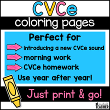 CVCe Coloring Pages