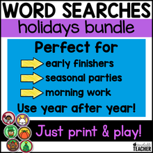 Holiday Themed Word Search BUNDLE