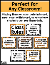 Editable Class Rules Posters - Animal Prints