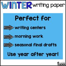 Winter Theme Writing Paper